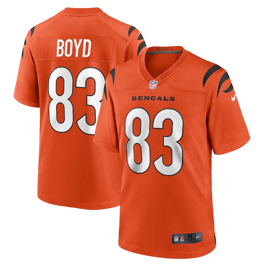 Men Cincinnati Bengals #83 Tyler Boyd Nike Orange Game NFL Jersey